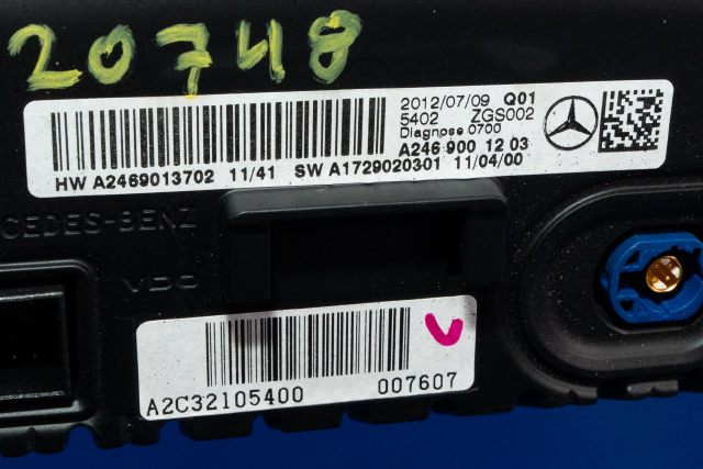 Bilstereo navigasjon skjerm til Mercedes B-Klasse 2011-2018 (W246) (W246) (MERCEDES|A 246 901 37 02|)