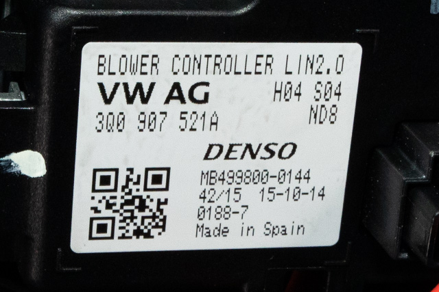 Varmeapparat motor til VW Passat 2015-2019 (Fase 1) (B8) (B8) (VAG|3Q1 819 021 A|)