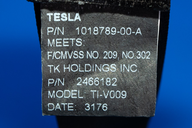 Sikkerhetsbelte bak venstre til Tesla Model S 2013-2016 (Fase 1) (TESLA|1018789-00-A|)