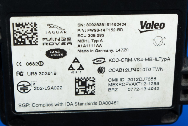 Sensor blindsone til Jaguar XF 2015-->> (X260) (X260) (JAGUAR|FW93-14F152-BD|)