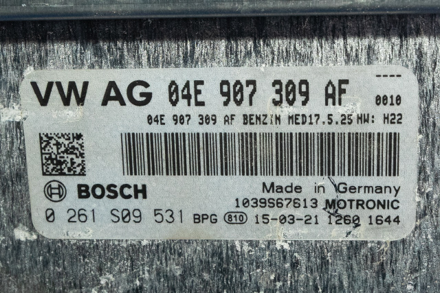 Styreenhet motor til VW Golf VII 2012-2017 (Fase 1)  (BOSCH|0 261 S09 531|04E 907 309 AF|)