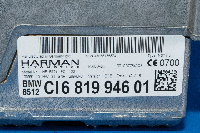 Bilstereo navigasjon til BMW i3 2013-2022  (BMW|6 819 946|)
