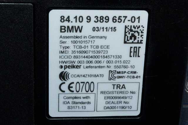 Bilstereo diverse til BMW i3 2013-2022  (BMW|84.10-9 389 657|)