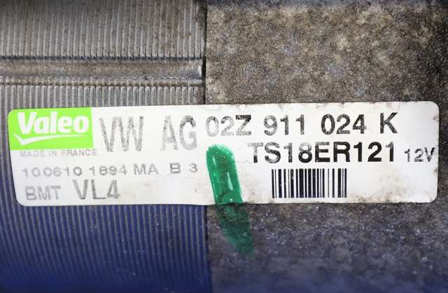 Starter diesel til Škoda Roomster 2010-2015 (Fase 2)  (VALEO|TS18ER121|02Z 911 024 K|)
