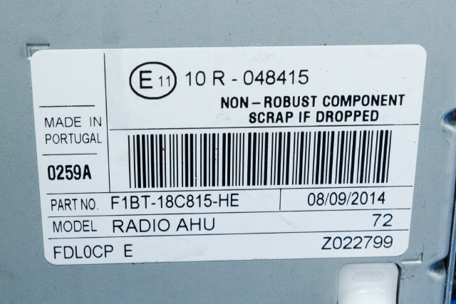 Bilstereo til Ford Focus 2011-2014 (Type III, Fase 1) (FORD|F1BT-18C815-HE|)