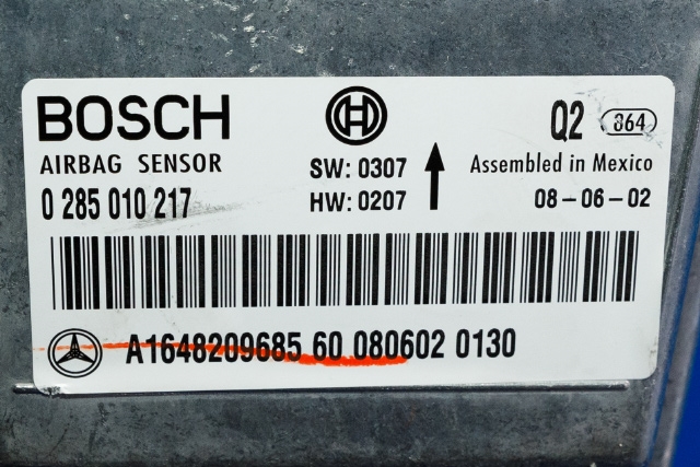Styreenhet airbag hovedsensor til Mercedes GL 2006-2012 (X164) (X164) (BOSCH|0 285 010 217|A 164 820 96 85|)