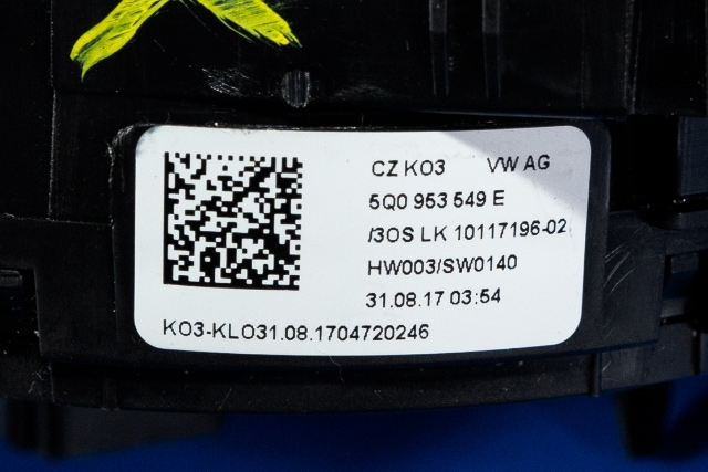 Bryter combi til VW e-Golf 2017-2020 (Fase 2)  (VAG|5Q0 953 507 HN|)