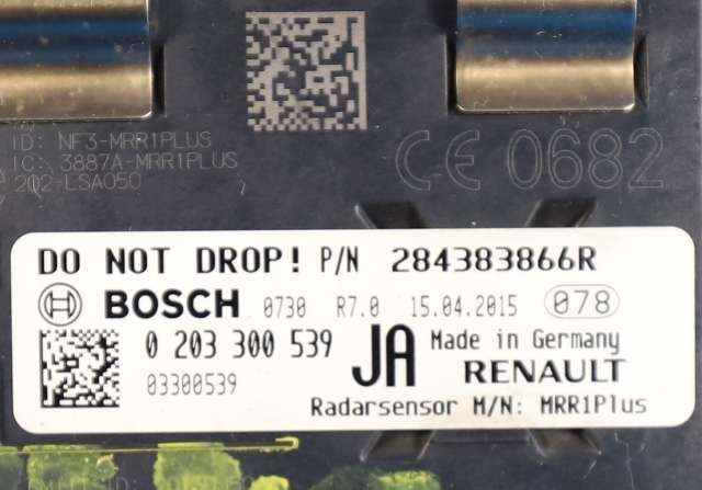 Sensor radar til Renault Kadjar 2015-->>  (BOSCH|0 203 300 539|2843 83866R|)