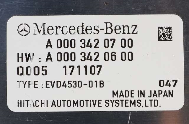 Inverter hybrid til Mercedes GLC 2015-2022 (X253) (X253) (MERCEDES|A 000 342 07 00|)