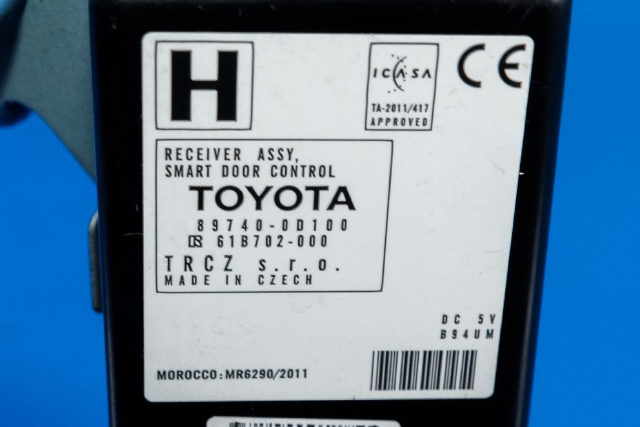 Styreenhet diverse til Toyota Yaris 2012-2014 (Type III, Fase 1)  (TOYOTA|89740-0D100|)