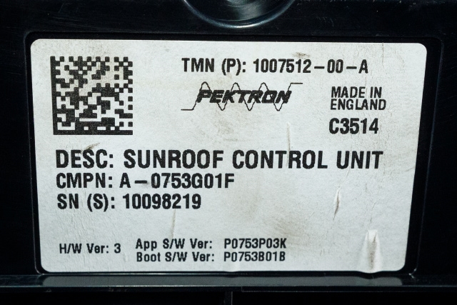 Styreenhet takluke til Tesla Model S 2013-2016 (Fase 1)  (TESLA|1007512-00-A|)