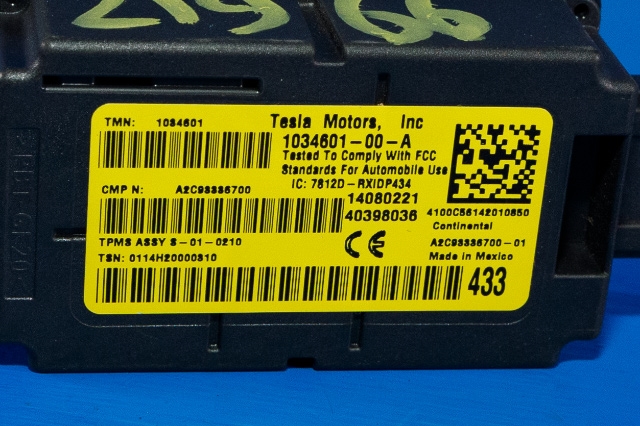 Sensor dekktrykk til Tesla Model S 2013-2016 (Fase 1)  (TESLA|1034601-00-A|)