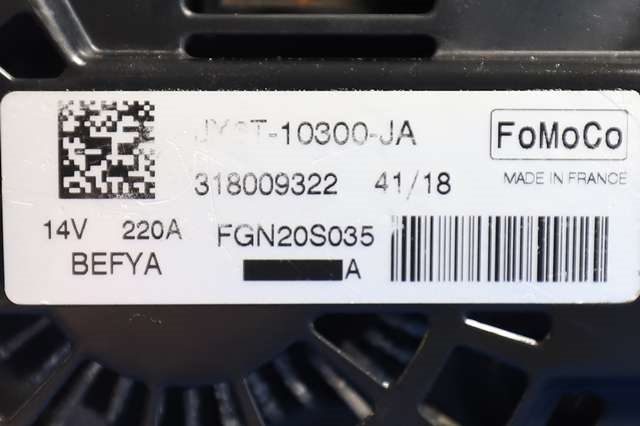 Dynamo diesel til Ford Transit Connect 2018-->> Type II, Fase 2 (VALEO|FGN20S035|JY6T-10300-JA. 14 VOLT - 220 AMP|)