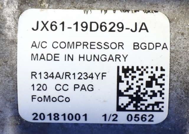 Aircondition kompressor til Ford Transit Connect 2018-->> Type II, Fase 2 (FORD|JX61-19D629-JA|)