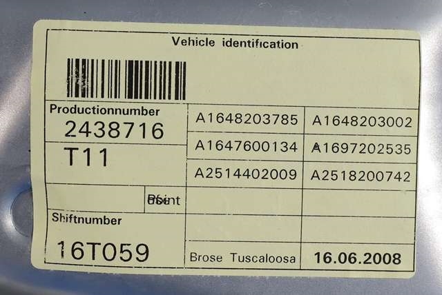 Ruteheis venstre foran til Mercedes GL 2006-2012 (X164) (X164) (MERCEDES|A 251 820 07 42|)