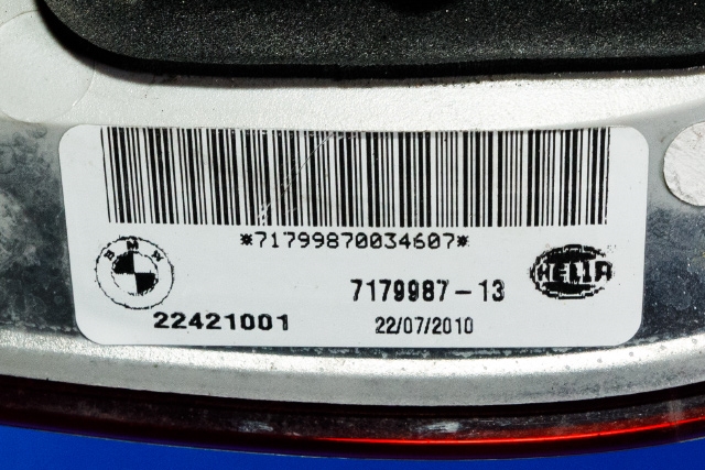 Baklykt venstre indre til BMW X6 2008-2014 (E71/E72) (E71/E72) (BMW|7 179 987-13|)