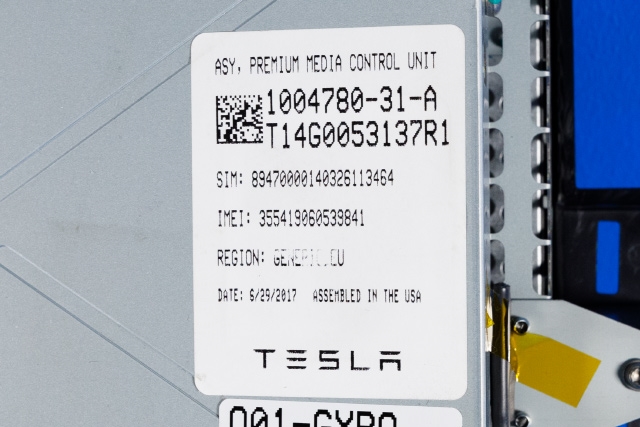 Multimedia display (MCU - Media Controller Unit) til Tesla Model S 2013-2016 (Fase 1)  (TESLA|1004780-31-A|)