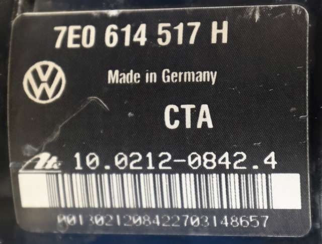 ABS sentral til VW Transporter / Caravelle 2009-2015 (Fase 2) (T5) (T5) (VAG|7E0 614 517 H|7E0 907 379 K|)