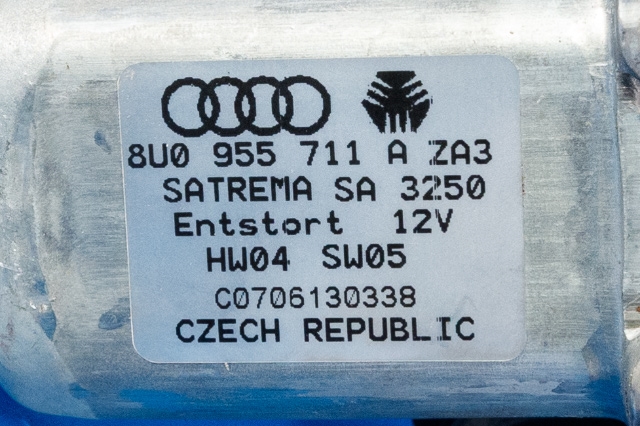 Viskermotor bakrute til Audi A1 2010-2014 (Type I, Fase 1) (VAG|8U0 955 711 A|)