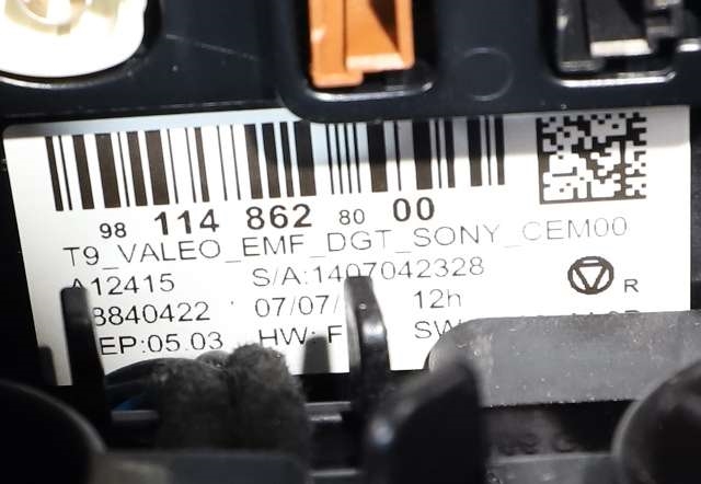 Bilstereo navigasjon skjerm til Citroën C4, Cactus 2014-2017 (Fase 1)  (CITROEN|98 114862 80|)