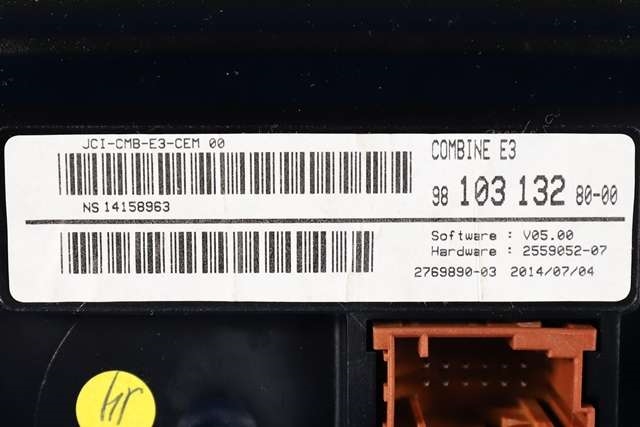 Instrumentpanel til Citroën C4, Cactus 2014-2017 (Fase 1)  (CITROEN|98 103132 80|)