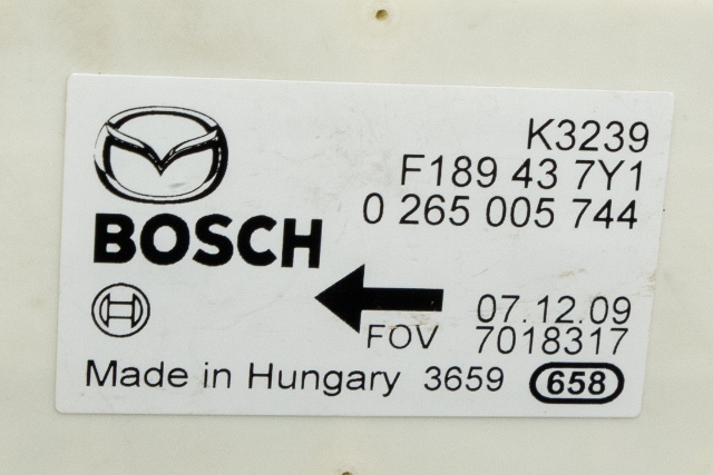 Sensor akselerasjonssensor/ESP DUO til Mazda MX-5 2006-2015 (Type III)  (BOSCH|0 265 005 744|F189-43-7Y1|)