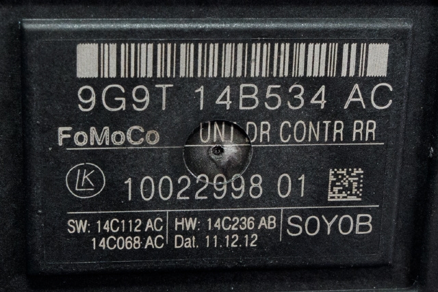 Styreenhet dør venstre bak til Ford Mondeo 2011-2014 (Type IV, Fase 2)  (FORD|9G9T-14B534-AC|)
