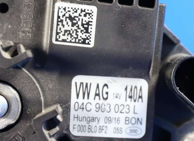 Dynamo til VW Passat 2015-2019 (Fase 1) (B8) (B8) (BOSCH|F 000 BL0 8F2|04C 903 023 L. 14 VOLT - 140 AMP|)