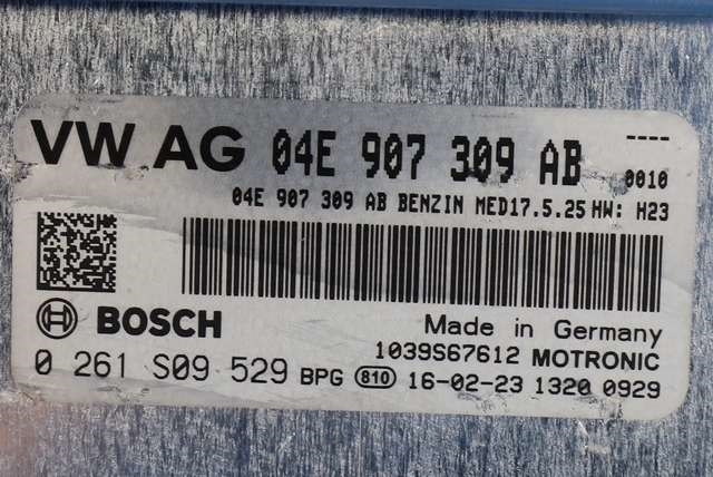 Styreenhet motor til VW Passat 2015-2019 (Fase 1) (B8) (B8) (BOSCH|0 261 S09 529|04E 907 309 AB|)
