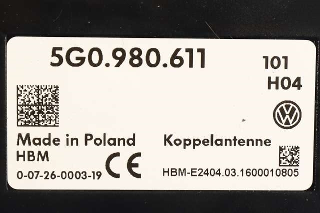 Antenne forsterker til VW Passat 2015-2019 (Fase 1) (B8) (B8) (VAG|5G0 980 611|)