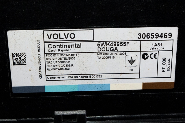 Styreenhet diverse til Volvo V60 2010-2013 (Type I, Fase 1)  (VOLVO|30659469|)