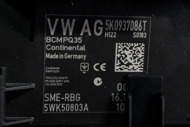 Styreenhet comfort (BCM) til VW Tiguan 2011-2016 (Type I, Fase 2) (VAG|5K0 937 086 T|)