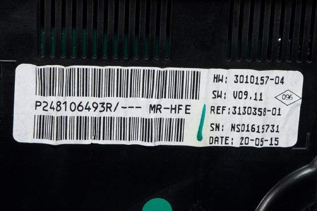 Instrumentpanel til Renault Kadjar 2015-->>  (RENAULT|2481 06493R|)