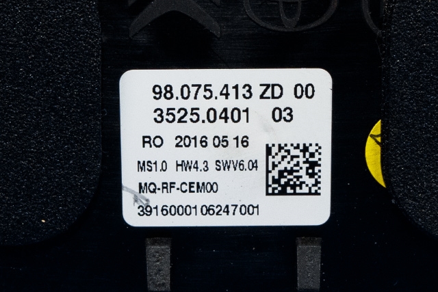 Varmeapparat betjening til Toyota Proace 2016-->> (Type II)  (PSA|98 075413 ZD|)