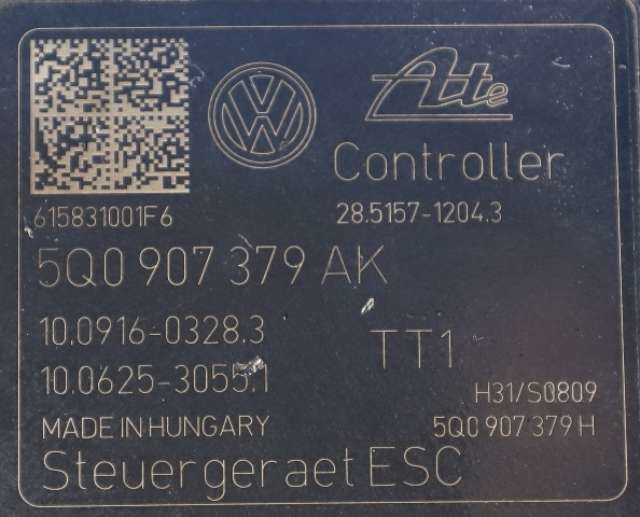 ABS sentral til VW Golf VII 2012-2017 (Fase 1)  (VAG|5Q0 614 517 AL|5Q0 907 379 AK|)