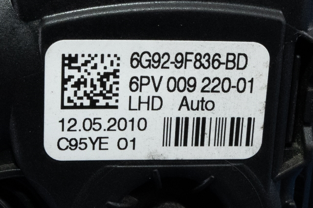 Pedal gass til Volvo V70 2007-2013 (Type III, Fase 1) (HELLA|6PV 009 220-01|6G92-9F836-BD|)