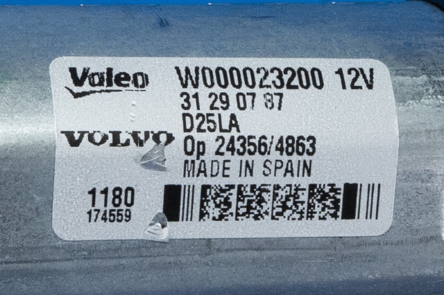 Viskermotor bakrute til Volvo V70 2007-2013 (Type III, Fase 1)  (VOLVO|31290787|)