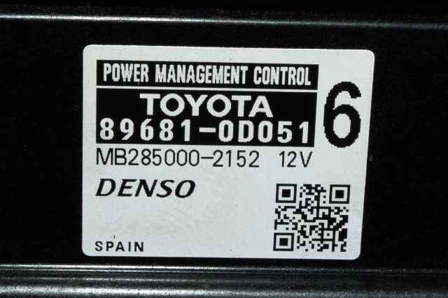 Styreenhet diverse til Toyota Yaris 2012-2014 (Type III, Fase 1) (TOYOTA|89681-0D051|)