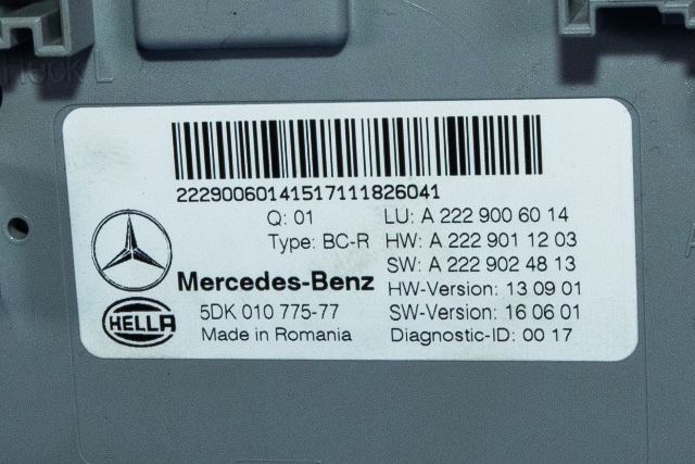 Styreenhet (SAM - Signal Acquisition Module) til Mercedes GLC 2015-2022 (X253) (X253) (HELLA|5DK 010 775-77|A 222 900 60 14|)
