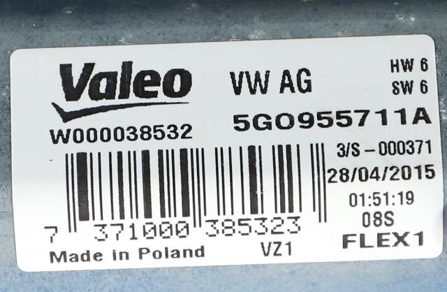 Viskermotor bakrute til VW e-Golf 2014-2017 (Fase 1) (VAG|5G0 955 711 A|)