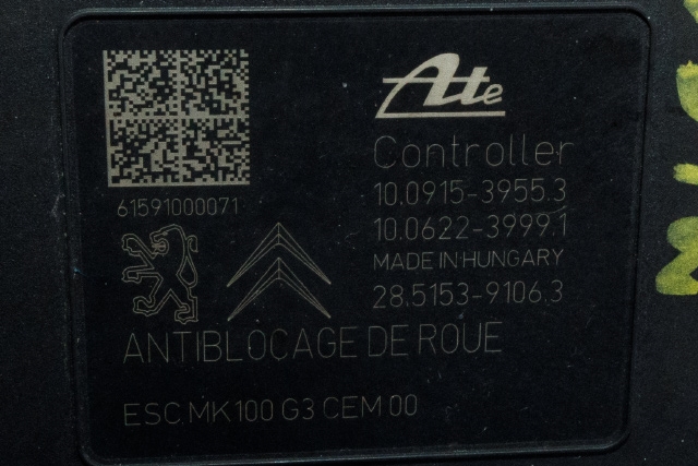ABS sentral til Peugeot 2008 2013-2019 (Type I)  (PEUGEOT|98 128478 80|)