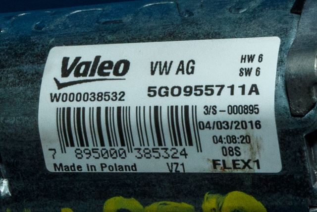 Viskermotor bakrute til VW Passat 2015-2019 (Fase 1) (B8) (B8) (VAG|5G0 955 711 A|)