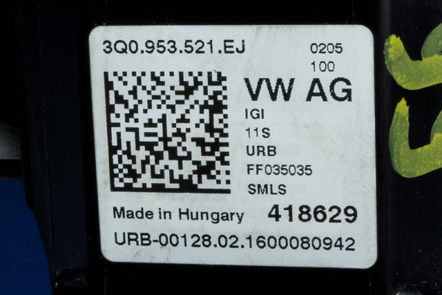 Bryter combi til VW Passat 2015-2019 (Fase 1) (B8) (B8) (VAG|3Q0 953 521 EJ|)