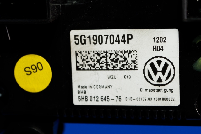Varmeapparat betjening til VW Passat 2015-2019 (Fase 1) (B8) (B8) (VAG|5G1 907 044 P|)