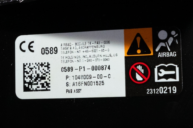 Airbag passasjer til Tesla Model X 2016-->>  (TESLA|1048009-00-C|)