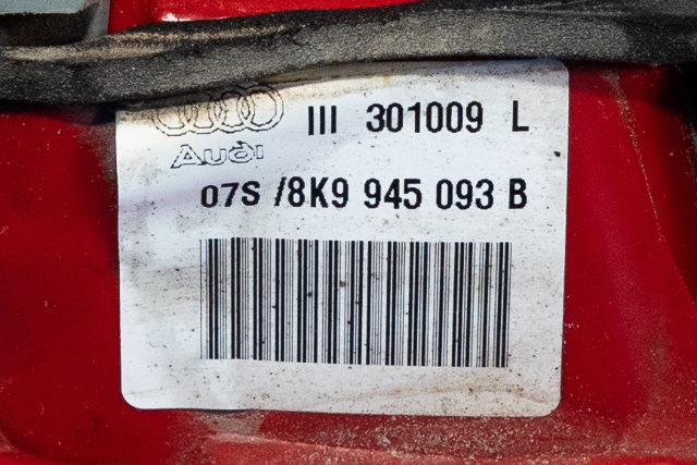 Baklykt venstre indre til Audi A4 2007-2014 (Type IV) (B8) (B8) (VAG|8K9 945 093 B|)