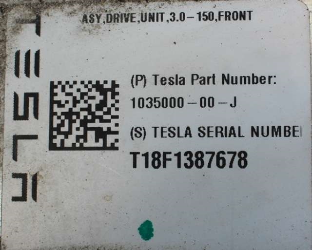 Motor elbil foran til Tesla Model S 2016-2021 (Fase 2)  (TESLA|1035000-00-J|)