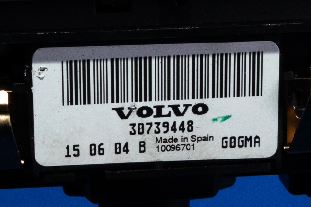 Bryter lys til Volvo V70 2014-2016 (Type III, Fase 2)  (VOLVO|30739448|)