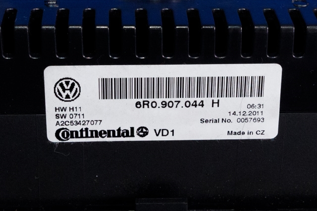 Varmeapparat betjening til VW Polo 2009-2014 (Type V, Fase 1)  (VAG|6R0 907 044 H|)