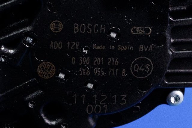 Viskermotor bakrute til VW Polo 2009-2014 (Type V, Fase 1) (BOSCH|0 390 201 216|5K6 955 711 B|)